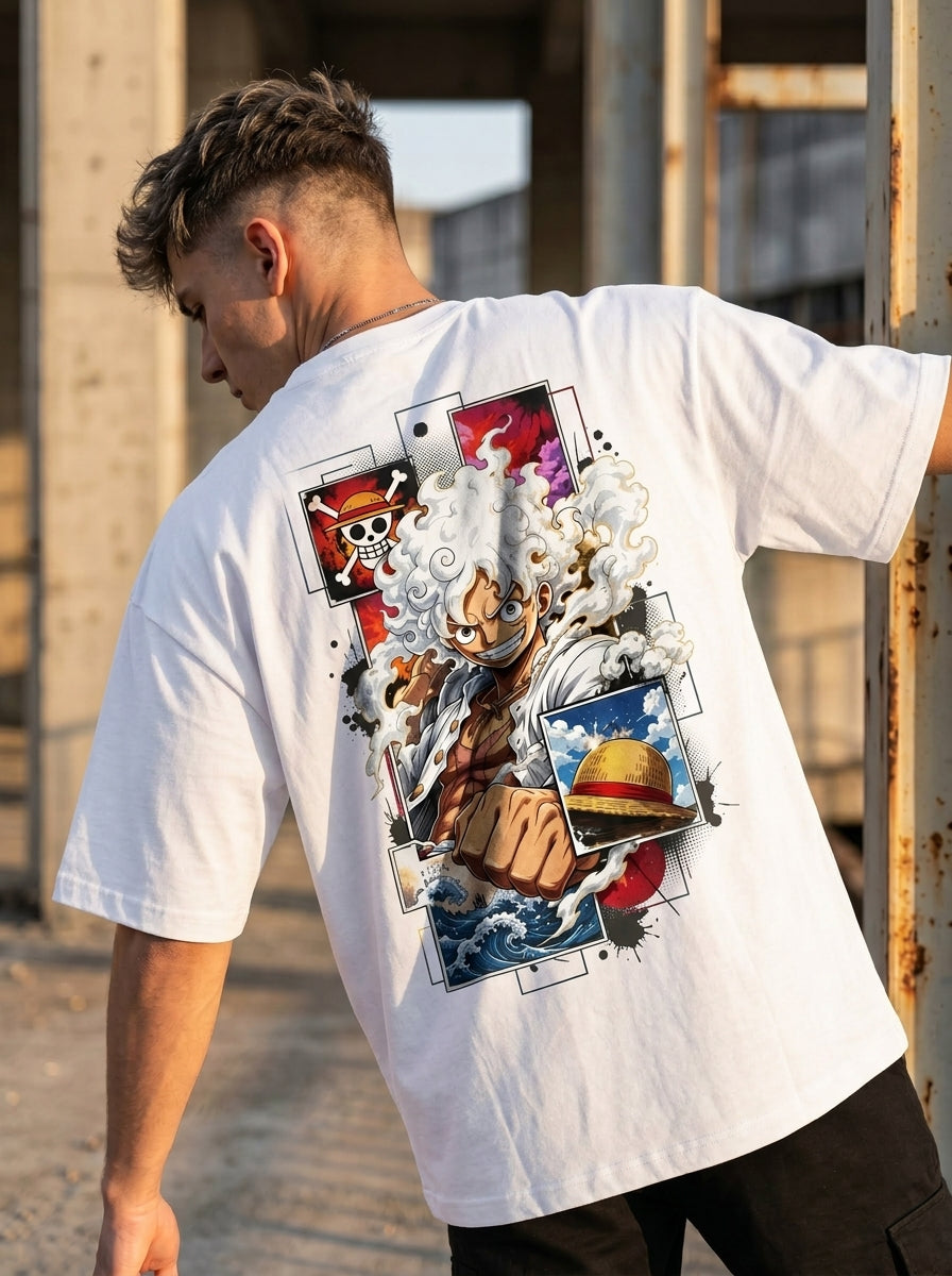 Luffy Gear 5 – Sun God Nika | One Piece Oversized Tee