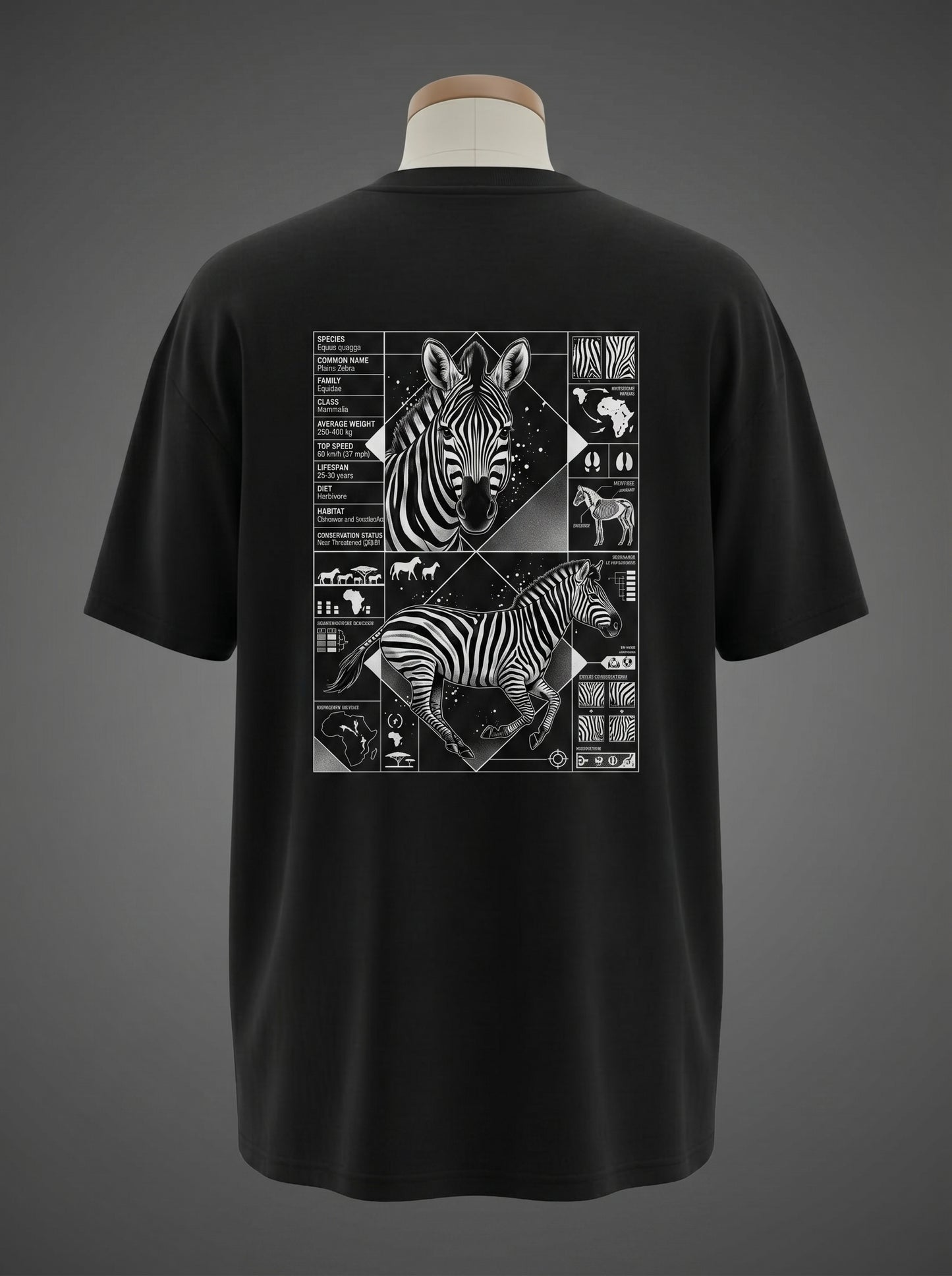 Zebra Oversized Tee – Born to Run Free