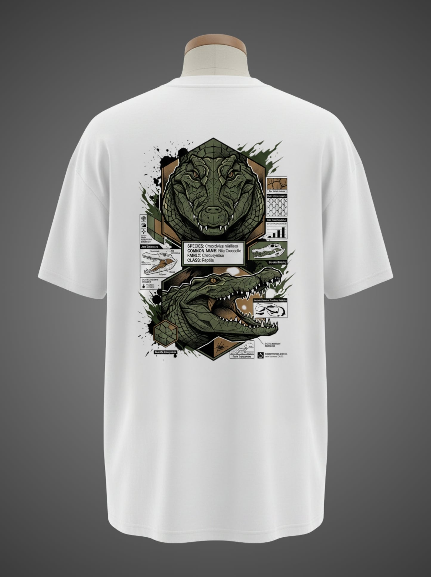 Nile Crocodile Oversized Tee – Ancient Predator