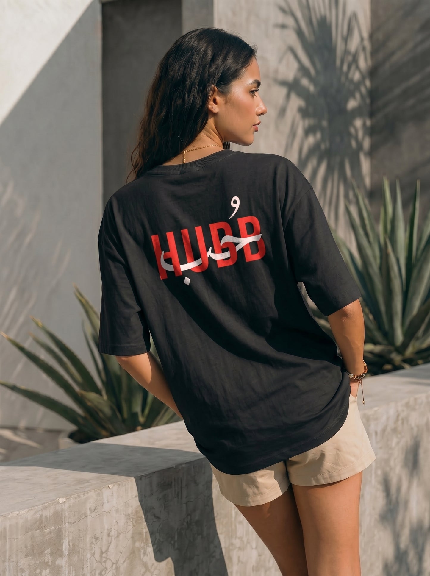 HUBB حب Oversized Graphic Tee
