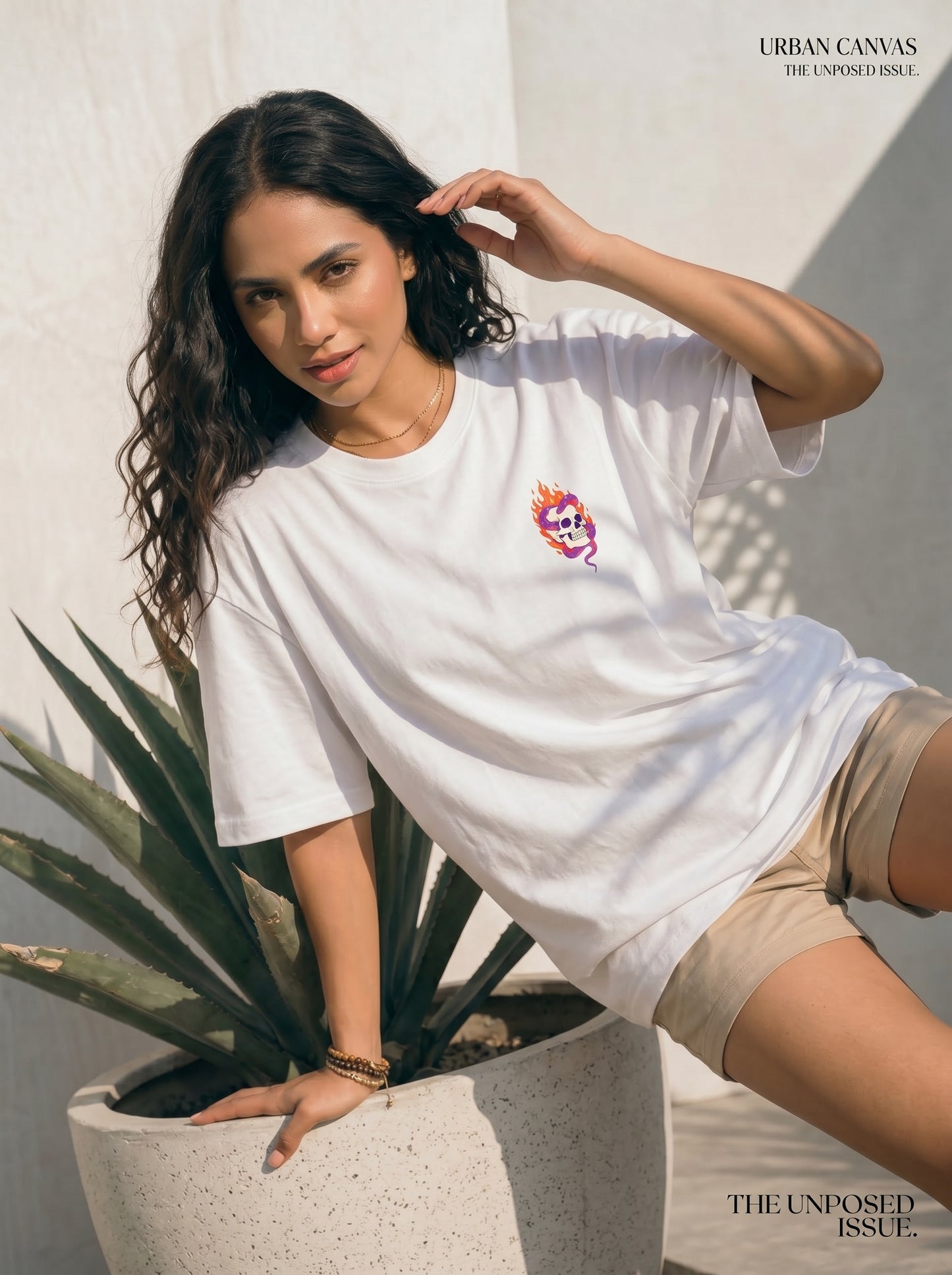 Skull & Serpent Flame Graphic Tee
