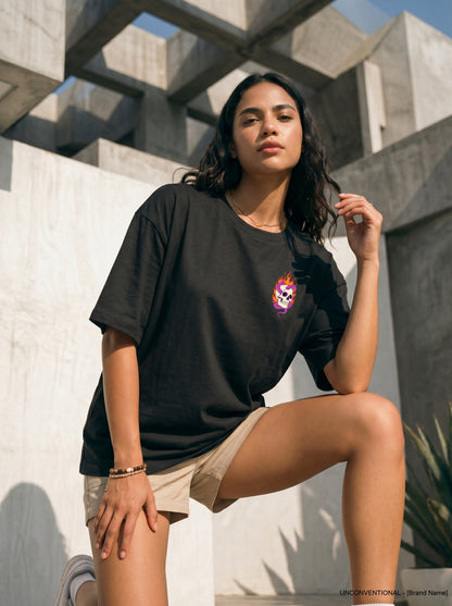 Skull & Serpent Flame Graphic Tee