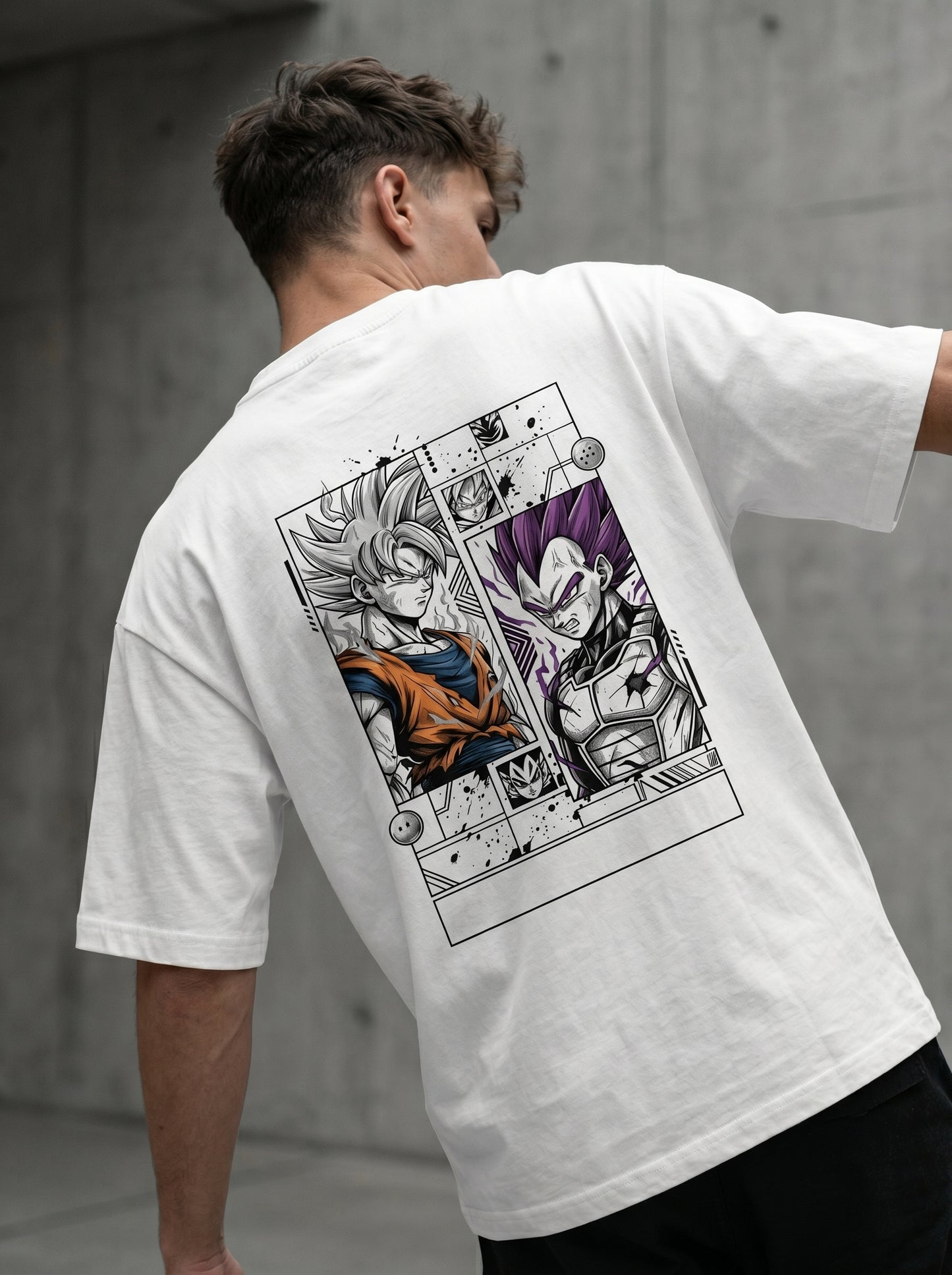 Goku x Vegeta – Ultra Instinct vs Ultra Ego | Oversized Tee