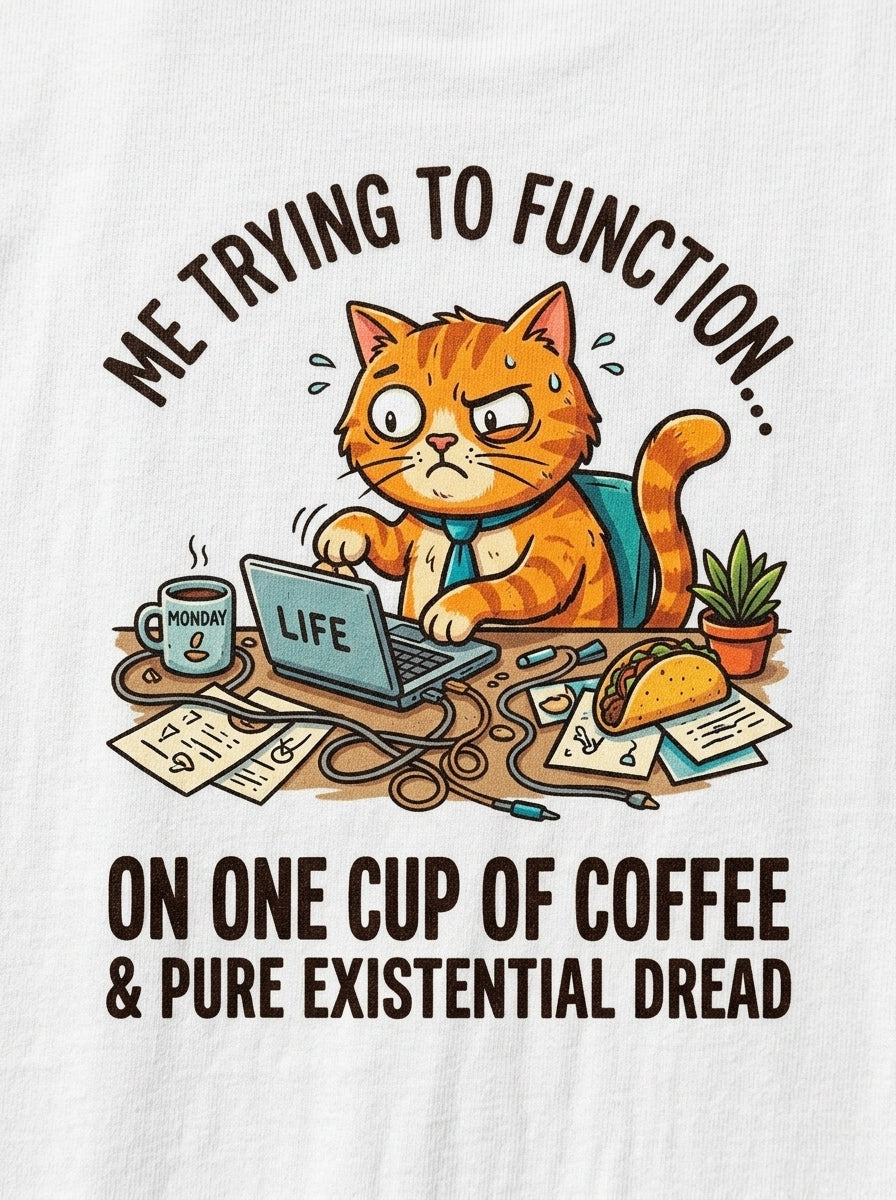 Me Trying To Function On One Cup Of Coffee Oversized T-Shirt