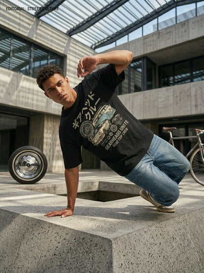 Gearheads Unite Oversized Graphic Tee
