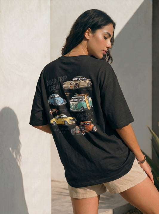Road Trip Crew Oversized Graphic Tee