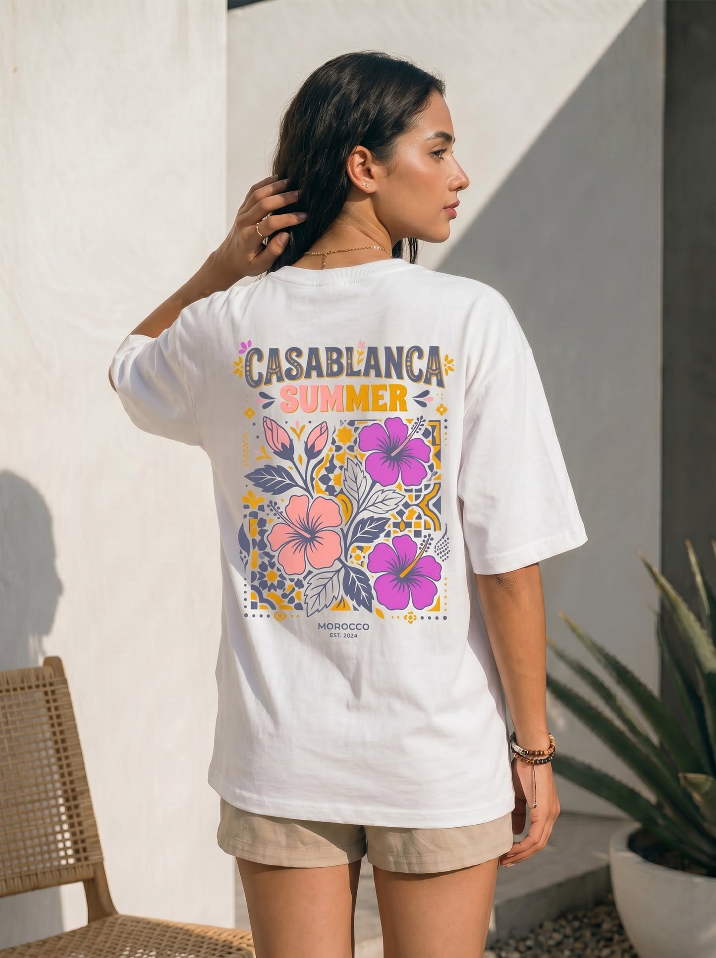 Casablanca Summer Retro Floral T-Shirt