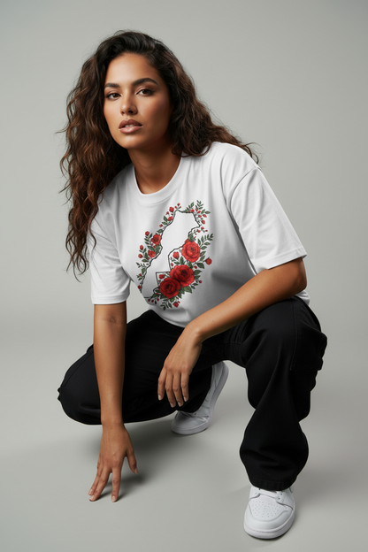 Hajar1 Rose Tee Crouch