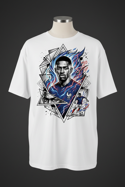 France Dembélé Graphic Tee - White Front Mockup