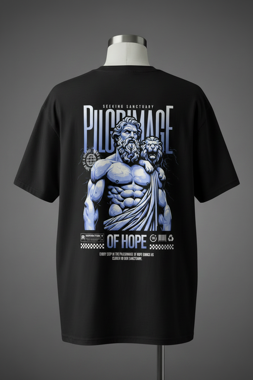 Pilgrimage of Hope Oversized Tee – Black Back