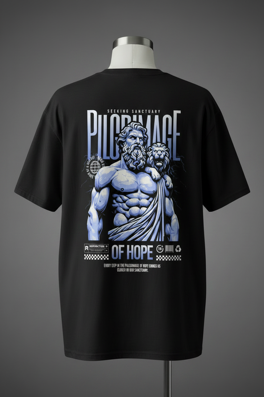 Pilgrimage of Hope Oversized Tee – Black Back