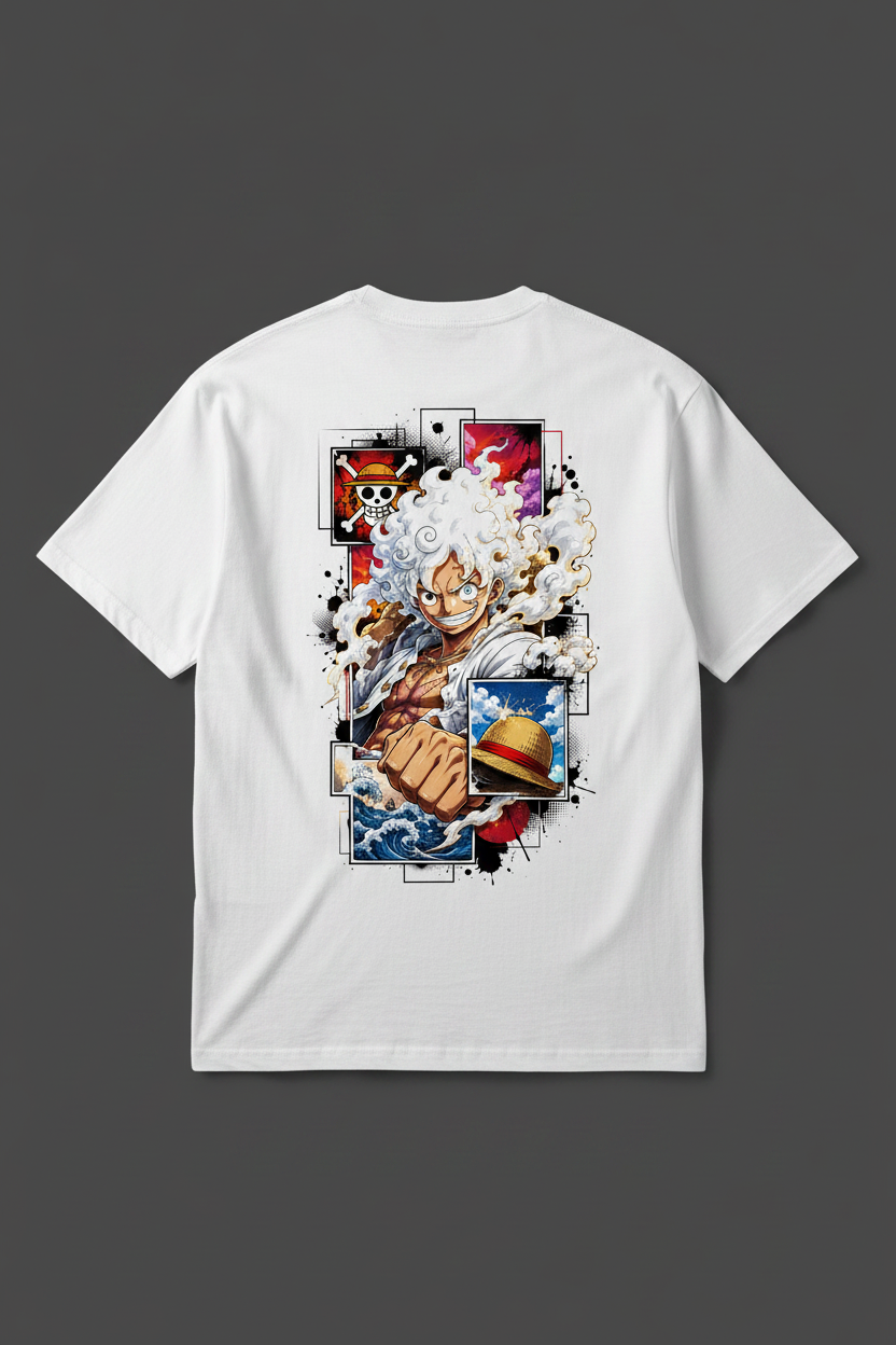 Luffy Gear 5 – White Tee Back