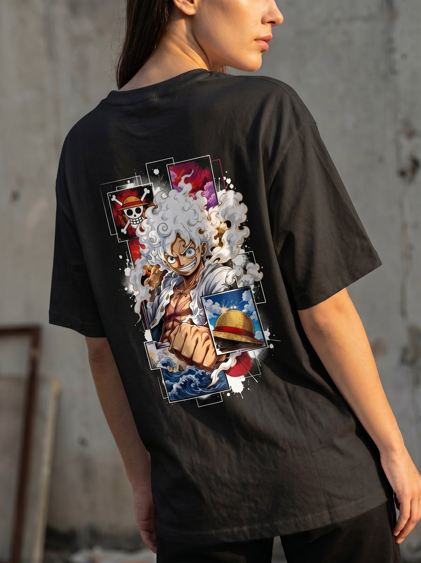 Luffy Gear 5 – Sun God Nika | One Piece Oversized Tee