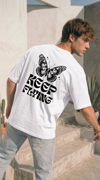Keep Flying Butterfly Oversized Tee