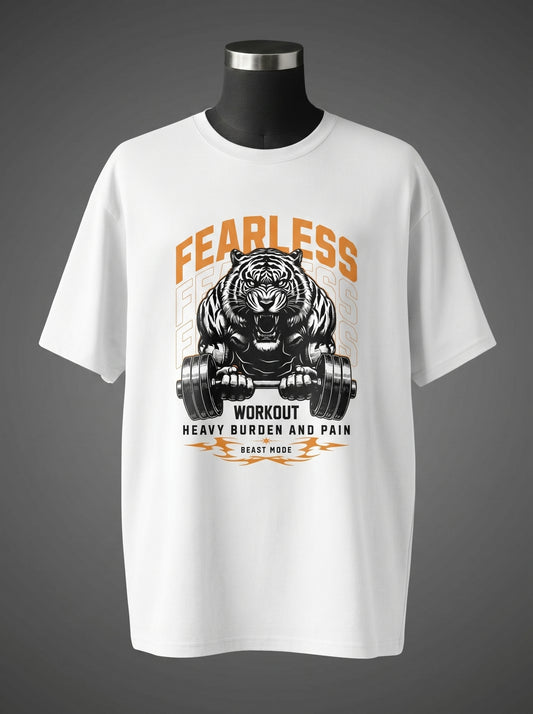 Fearless Oversized Tee – Beast Mode Workout