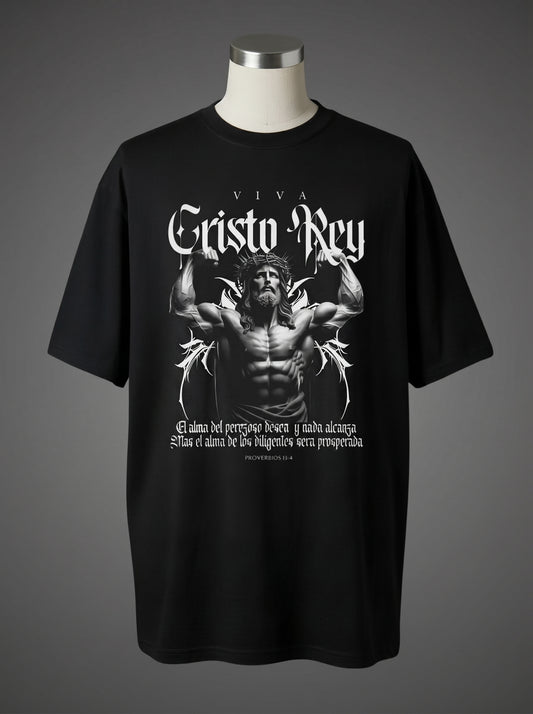 Viva Cristo Rey Oversized Tee – Faith & Strength
