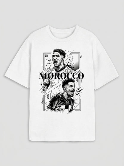 Morocco Warriors Oversized Tee – Black Edition