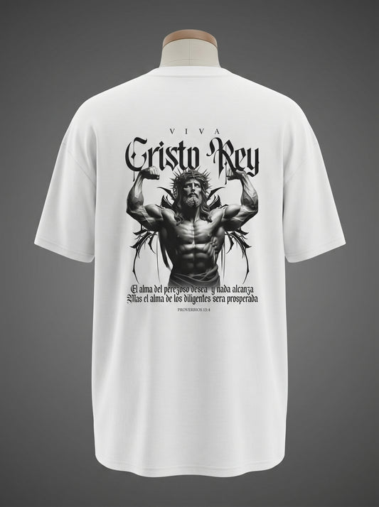 Viva Cristo Rey Oversized Tee – Faith & Strength