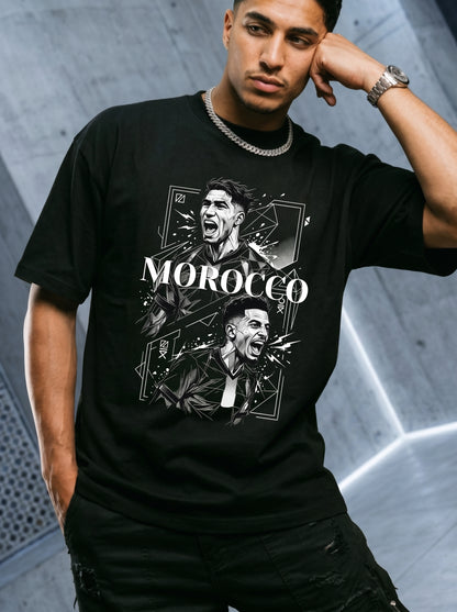 Morocco Warriors Oversized Tee – Black Edition