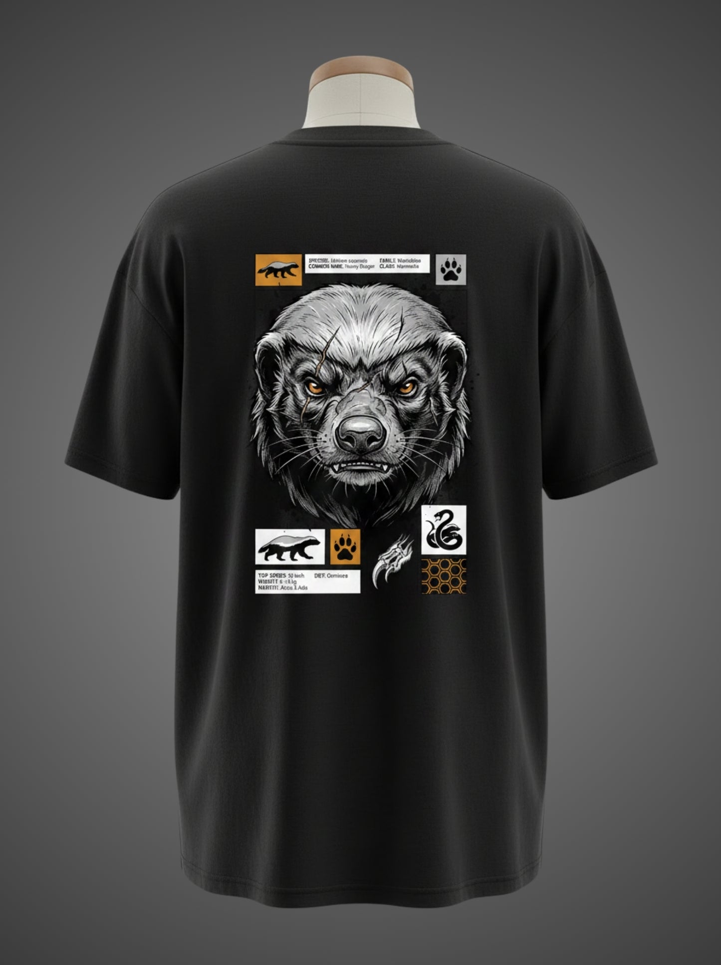 Honey Badger Oversized Tee – Fearless by Nature