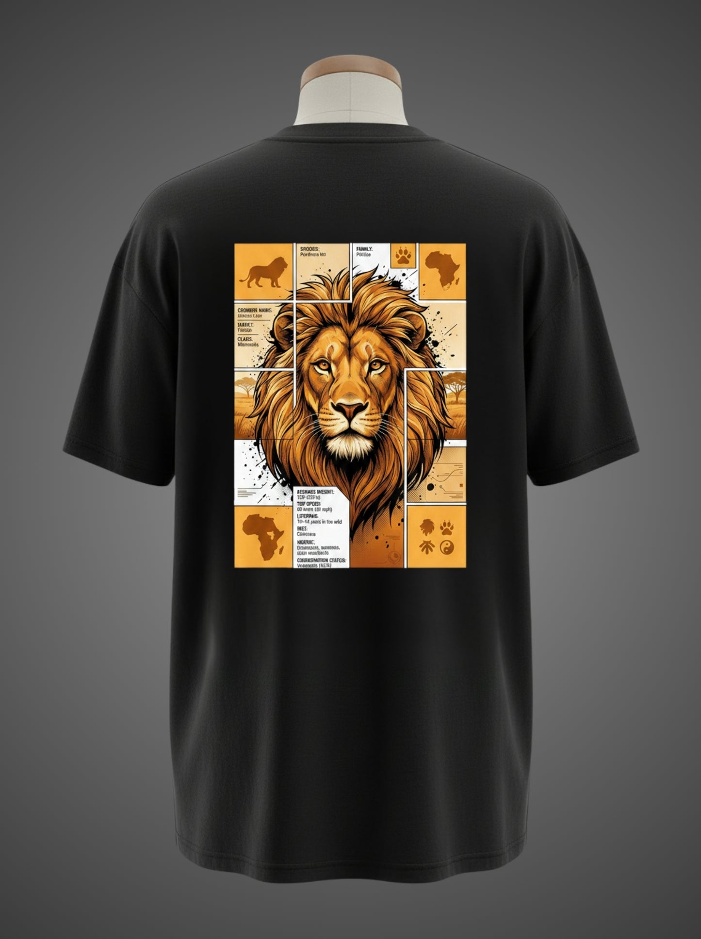 Atlas Lion Oversized Tee – King of the Savanna