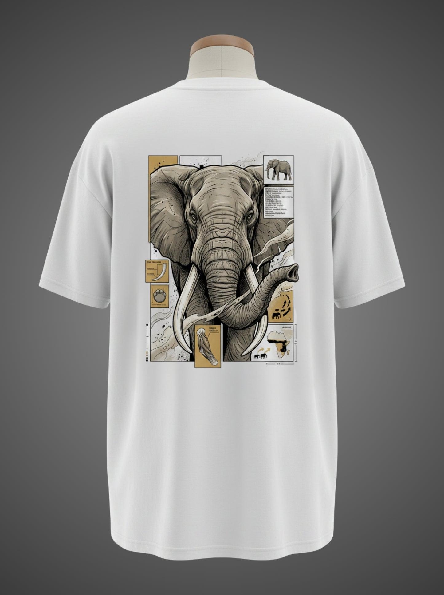 African Elephant Oversized Tee – The Gentle Giant