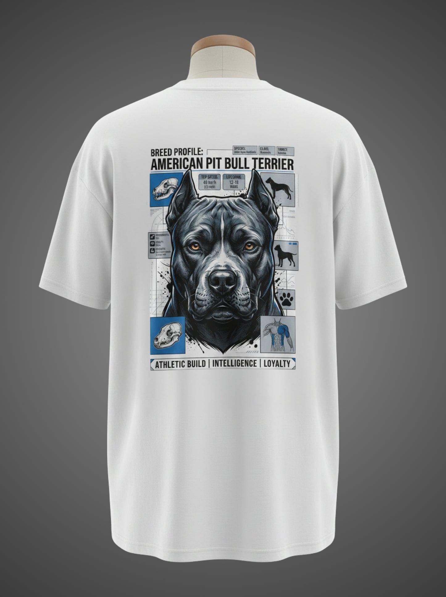 Pit Bull Oversized Tee – Athletic Build, Loyal Heart