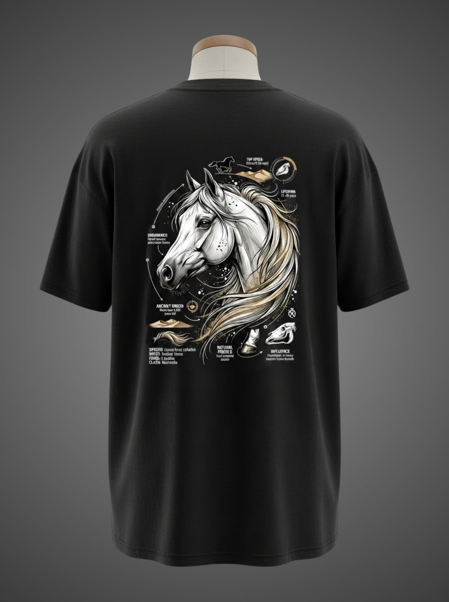 Arabian Horse Oversized Tee – Ancient Breed, Wild Spirit