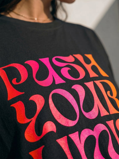 Push Your Limit Oversized Graphic T-Shirt