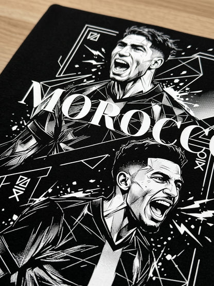 Morocco Warriors Oversized Tee – Black Edition
