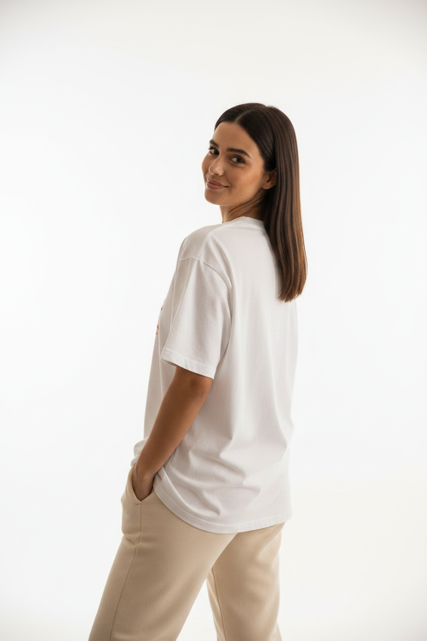 Love Languages Tee - White side pose