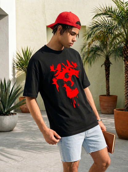 Uchiha Clan Oversized Anime Tee – Sasuke & Itachi